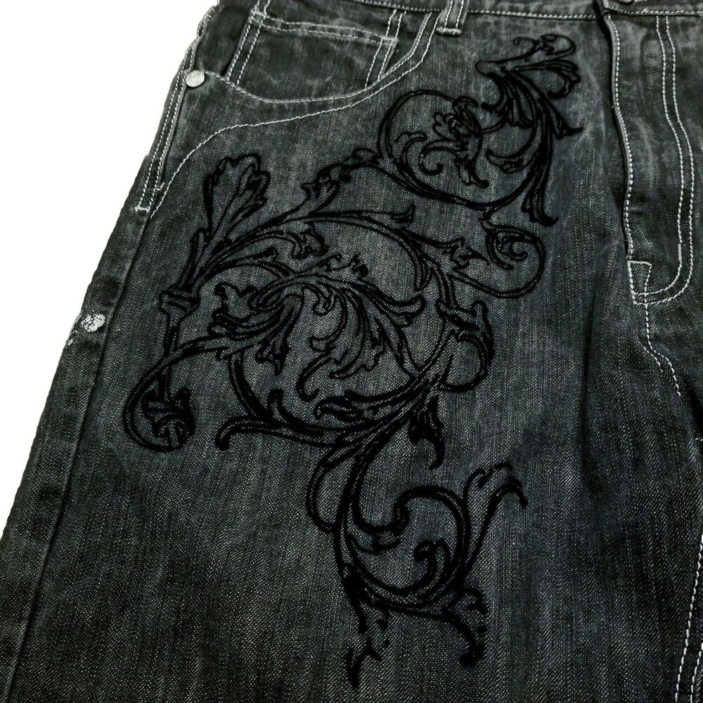 Russo Jean Shorts Men's Size 40 Vintage Denim Streetwear Y2K Hip Hop (40x14.5) - Picture 3 of 7